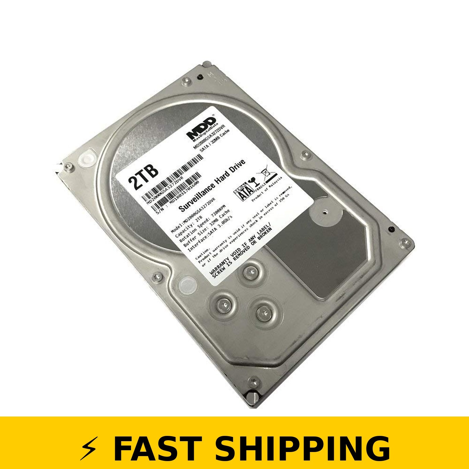 MDD MaxDigitalData 2TB 3.5'' Internal Surveillance Hard Drive