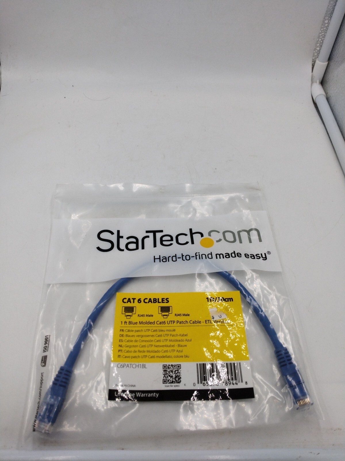 Cat 6 1ft/30CM Blue Cable