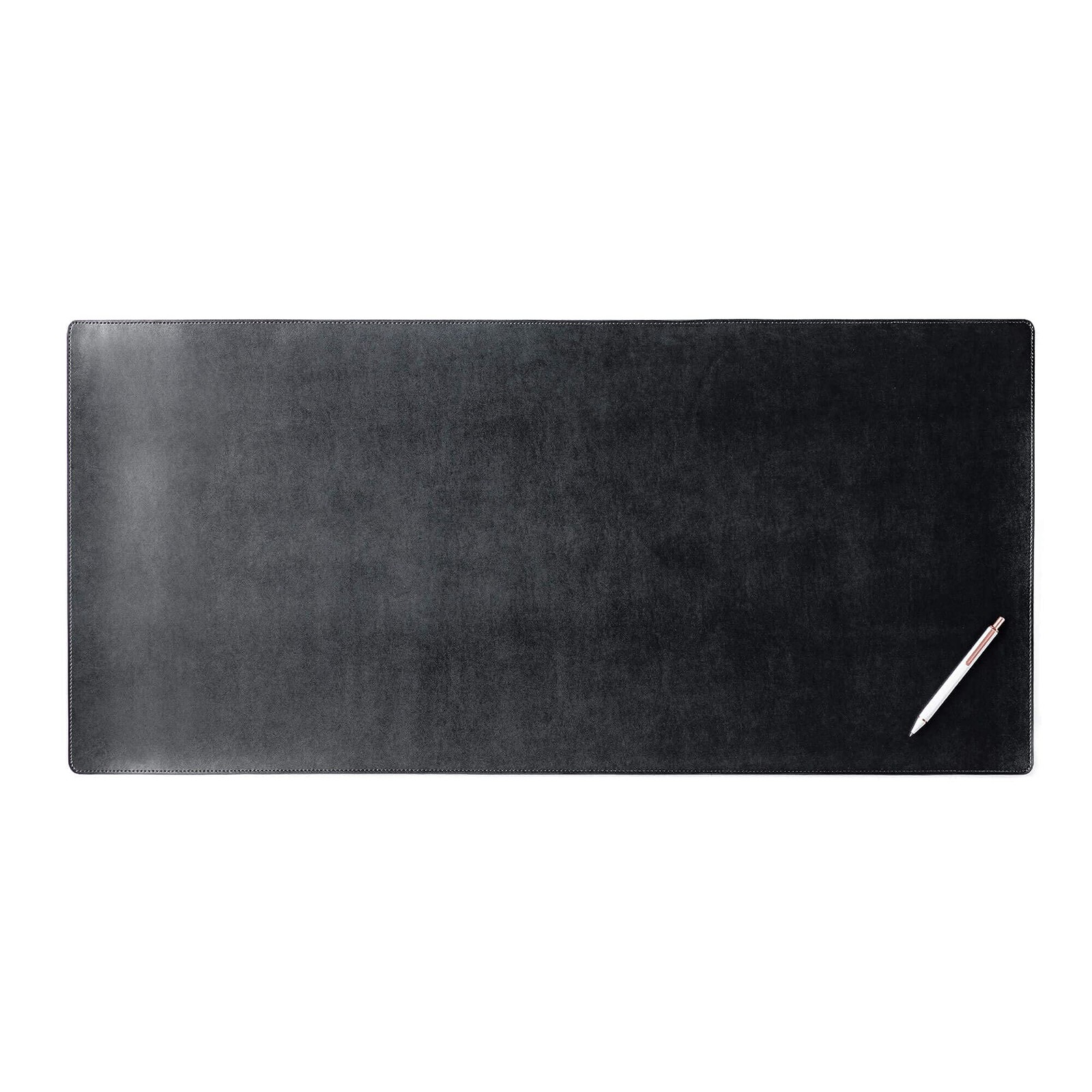 DACASSO Bonded Leather No Core Rollable Desk Mat/Pad - (black, 36 x 17) P1449