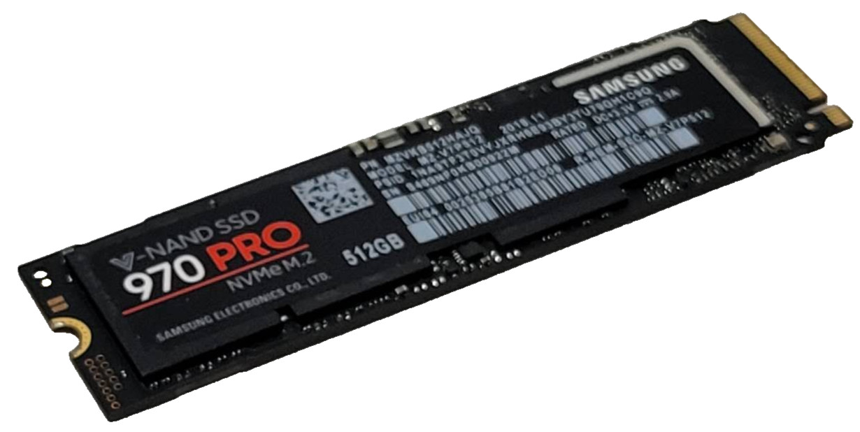 Samsung 970 PRO 512GB M.2 NVMe SSD MZ-V7P512 100% HEALTH LOW USAGE