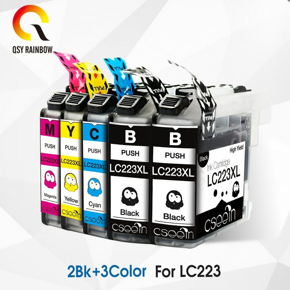 5 pièces LC223 XL LC 223 cartouche d'encre pour Frère DCP-J562DW J4120DW