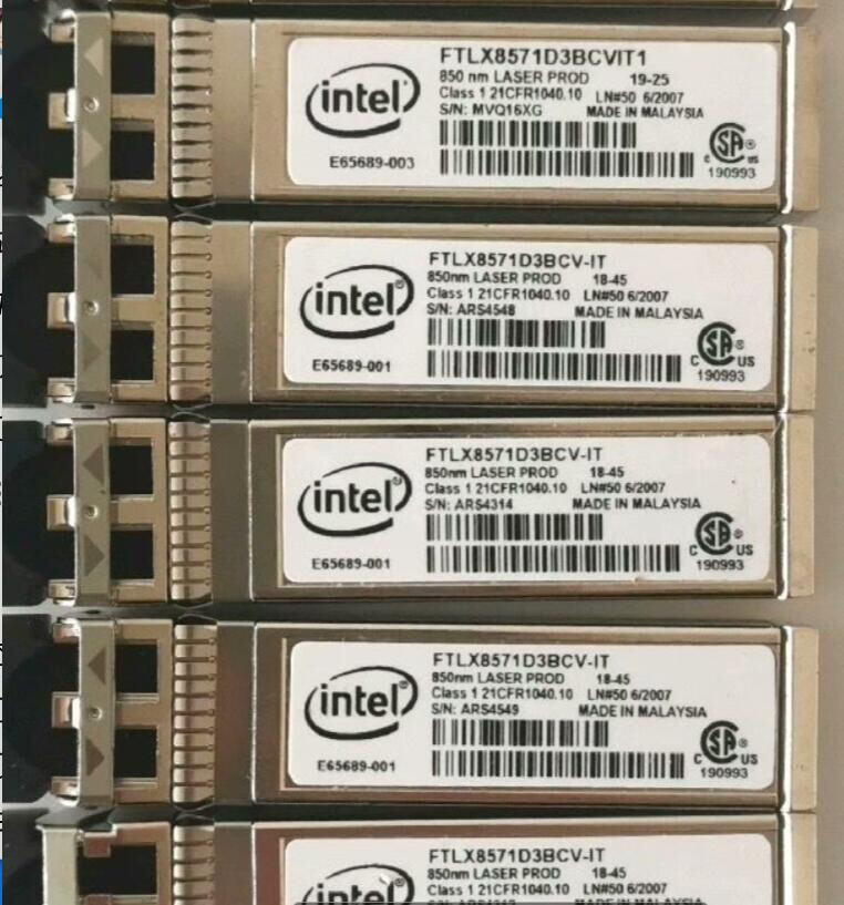 10pcs Intel E10GSFPSR FTLX8571D3BCV-IT E65689-001 SFP+ Transceiver For X520-DA2/