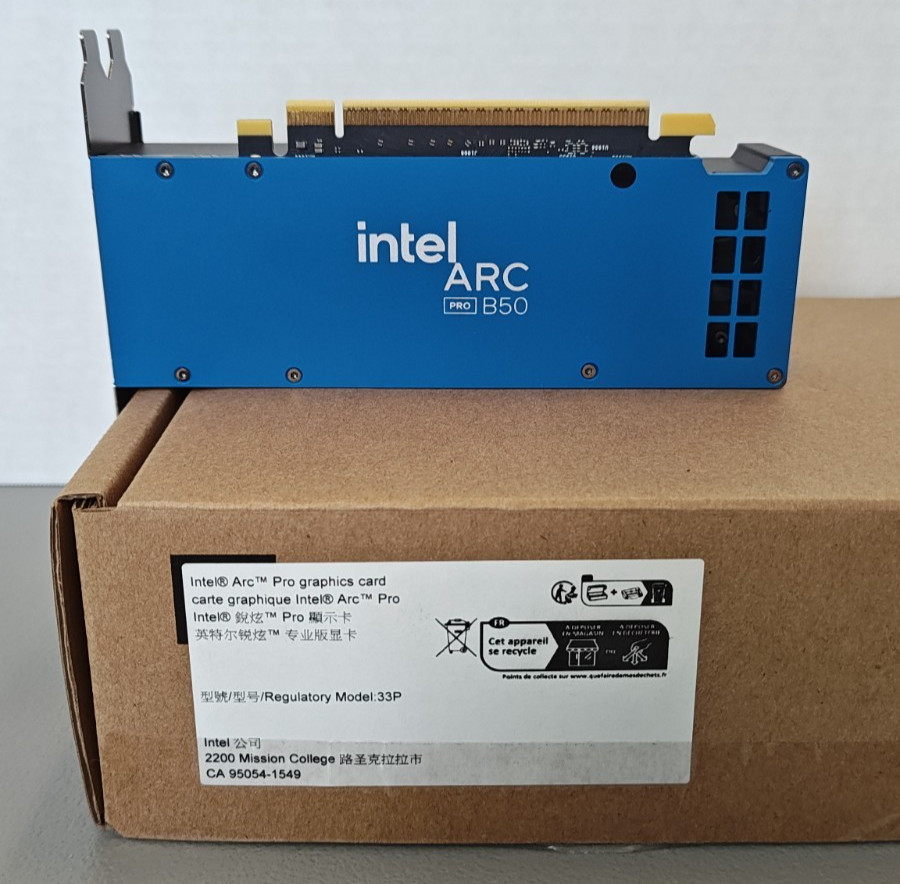 Intel Arc Pro B50 16GB GDDR6 Graphics Card Lightly Used Excellent w/ Box