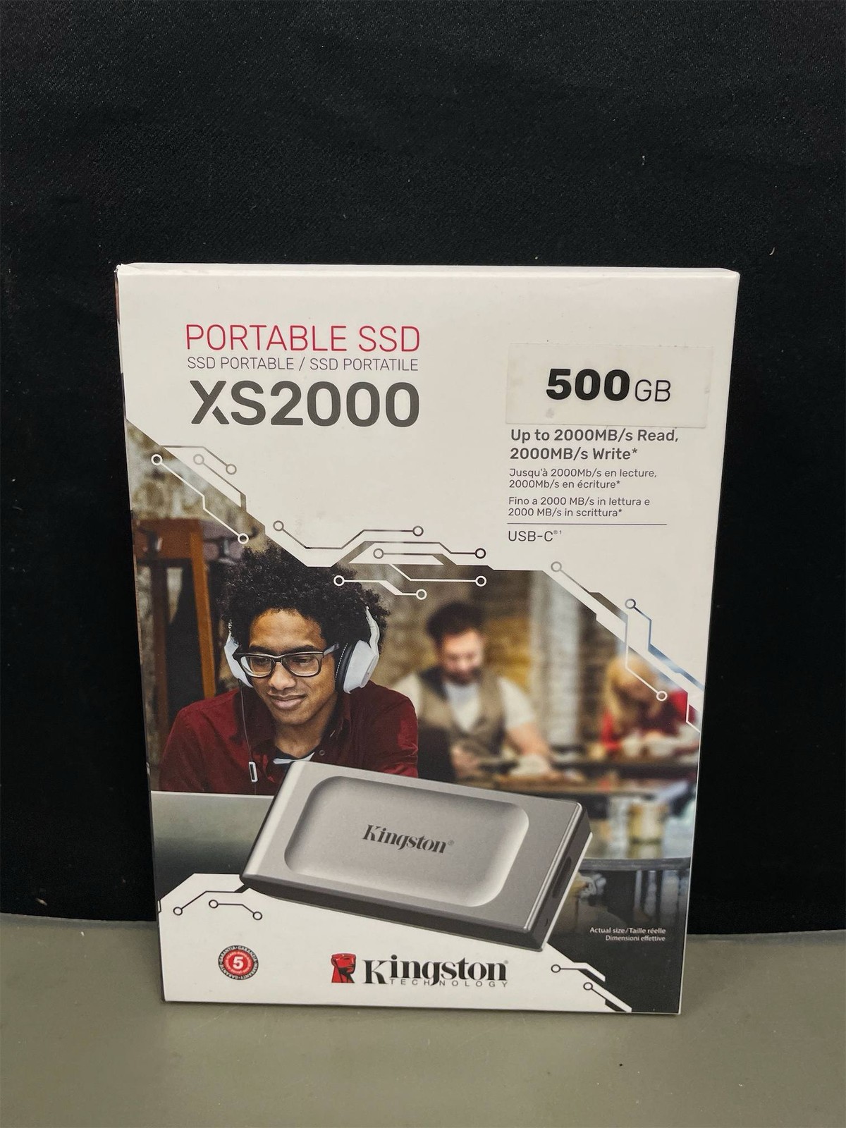 Kingston XS2000 500G High Performance Portable SSD with USB-C | Pocket-sized | U