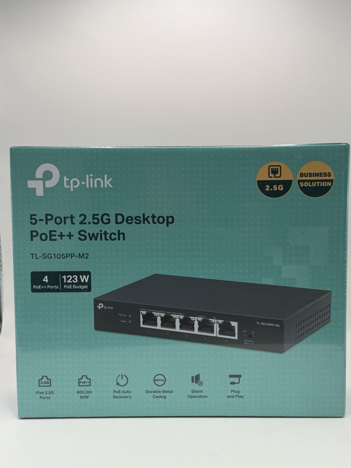 TP-Link 5Port 2.5G Desktop PoE++Switch - Retail - TL-SG105PP-M2