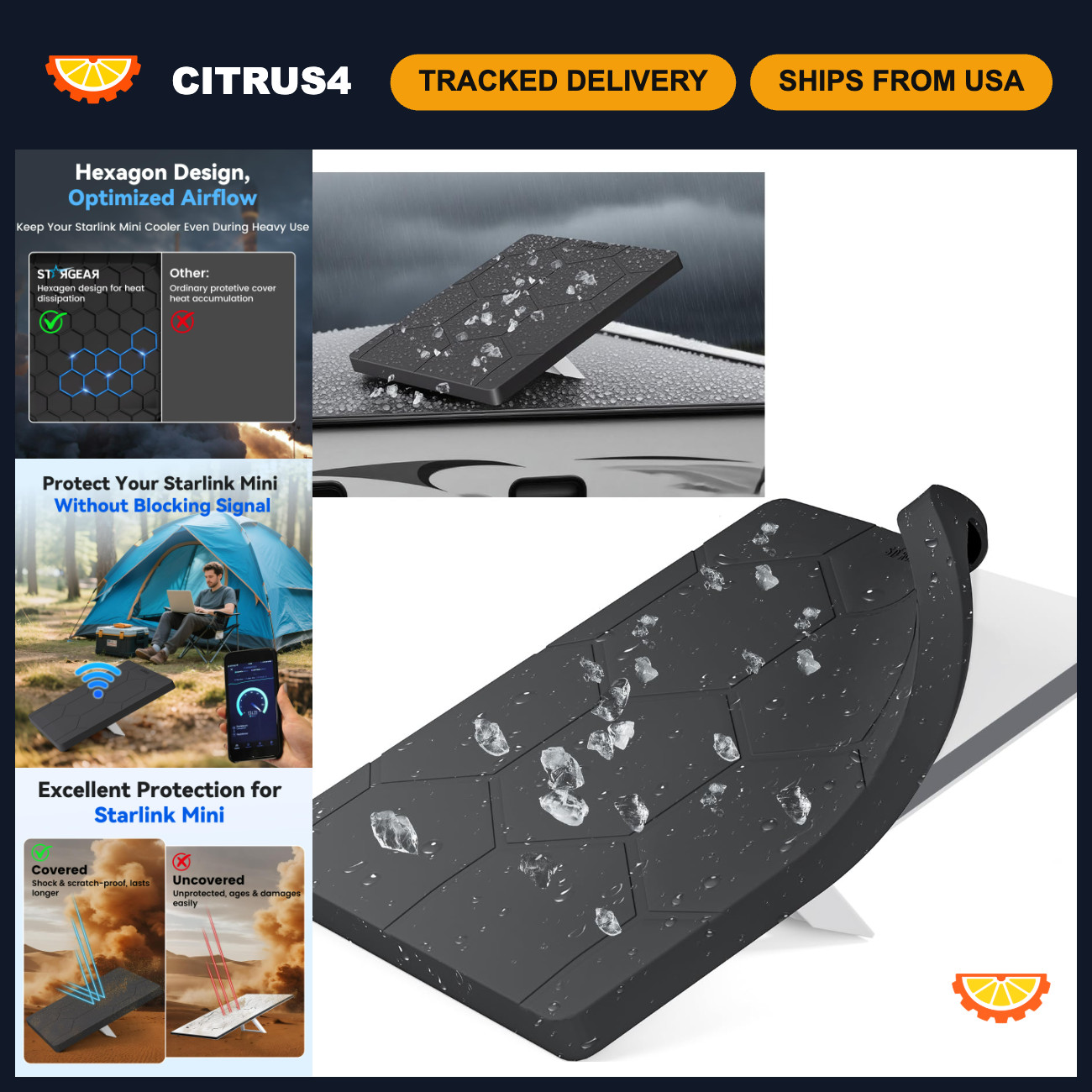 Starlink Mini Protective Cover Case - Hailproof, Shockproof, Durable Design