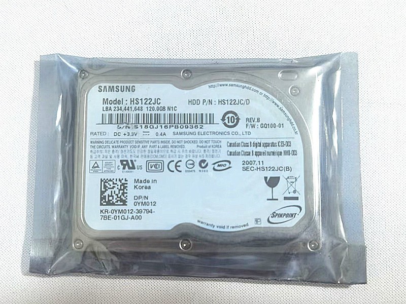 Samsung Spinpoint N1C 120GB Internal 5400RPM 1.8" (HS122JC) CE HDD