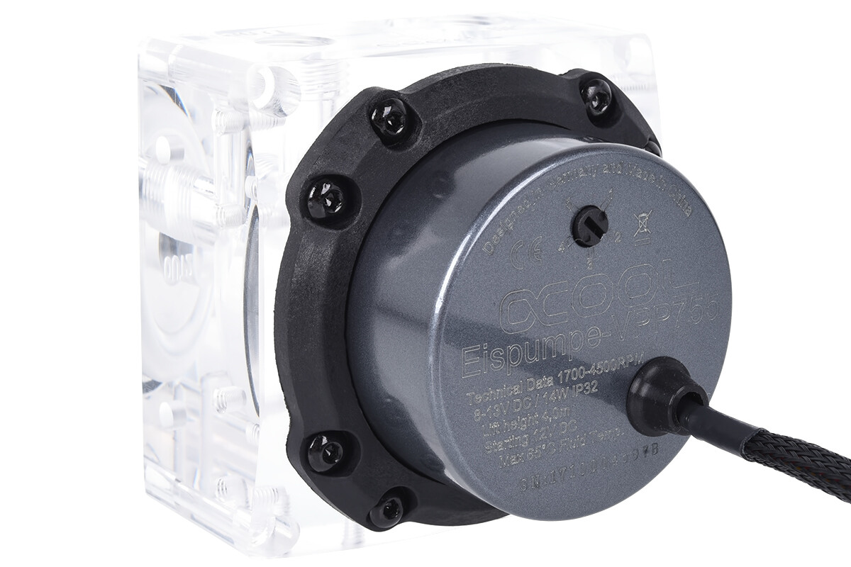 Alphacool Ice Pump VPP755 - G1/4 IG incl. Ice Cover D5 - Plexi V.3