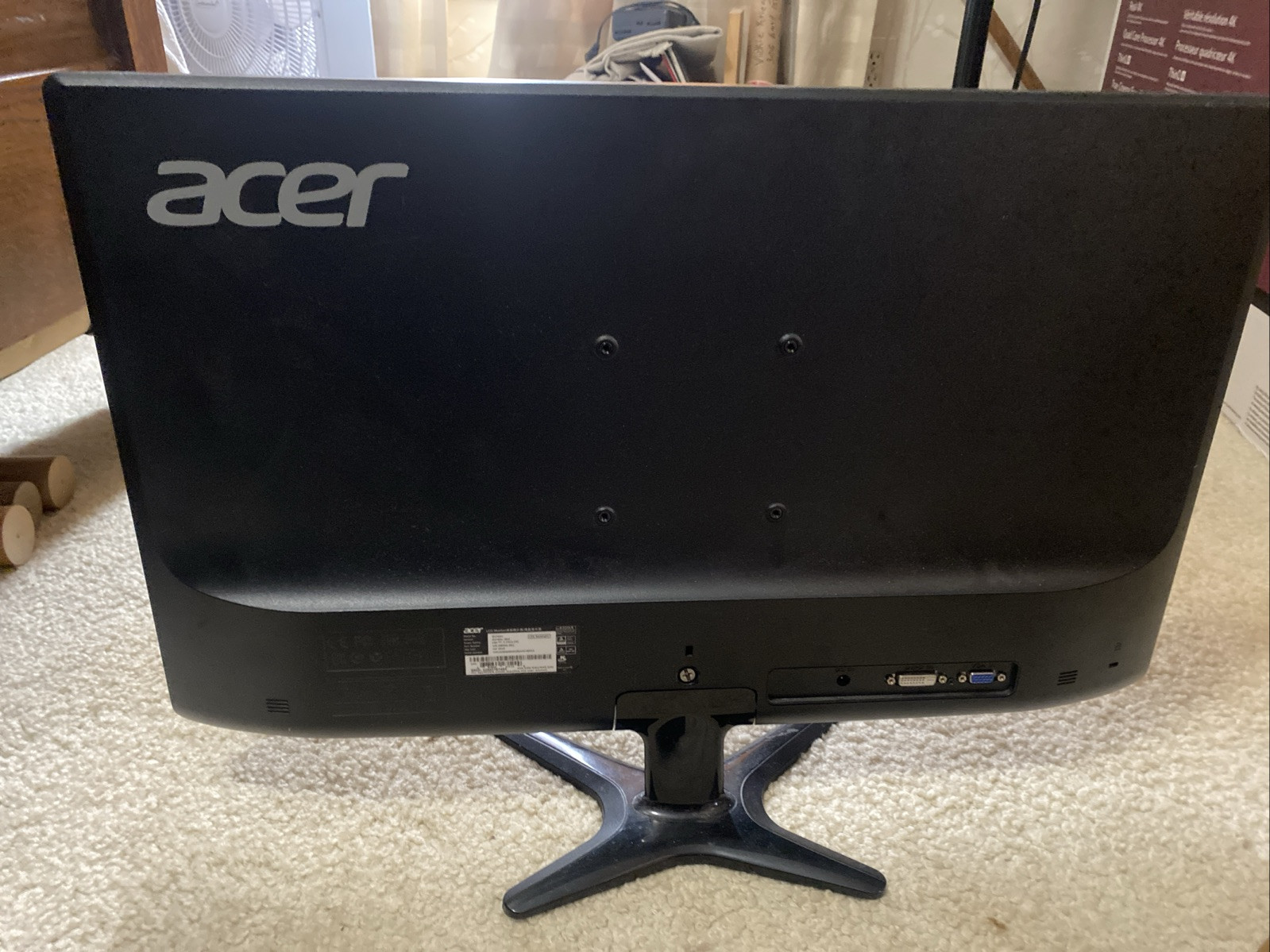 Acer KG1 KG251Q Jbmidpx 24.5" TN LED Monitor Black No Cracks Works Great 