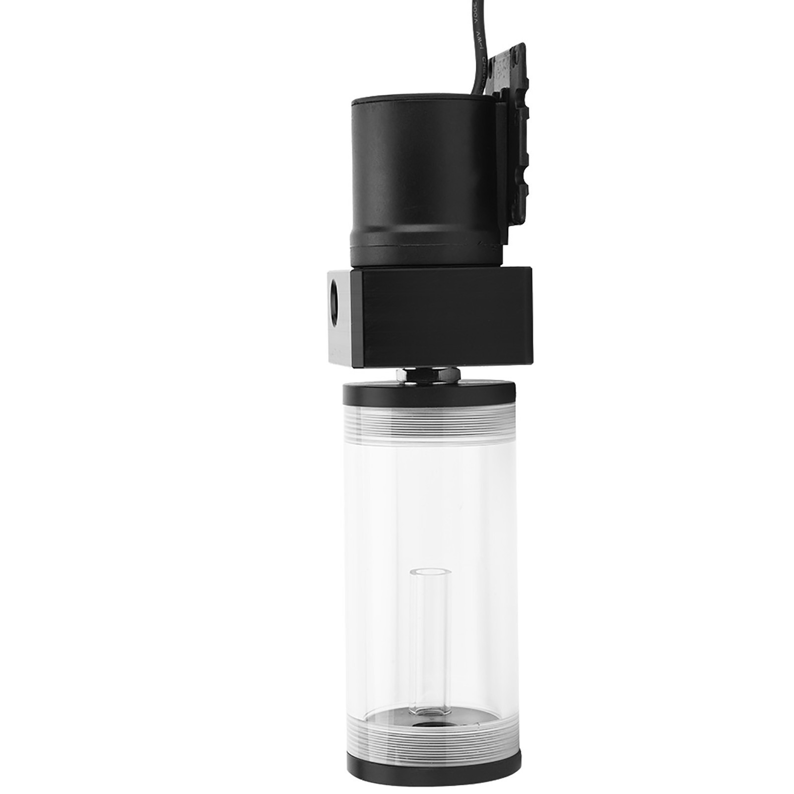 Acrylic Computer DIY Water Cooling Cylinder Reservoir 19W Pump G1/4 110mm