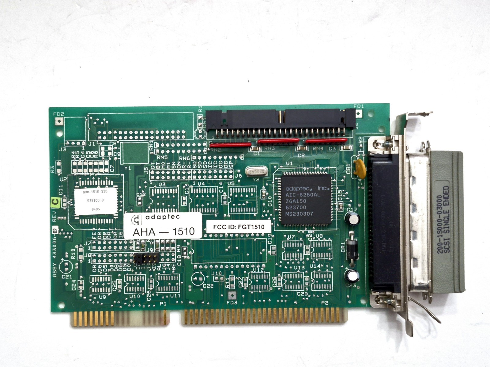 Vintage ADAPTEC AHA-1510 Adapter Card 