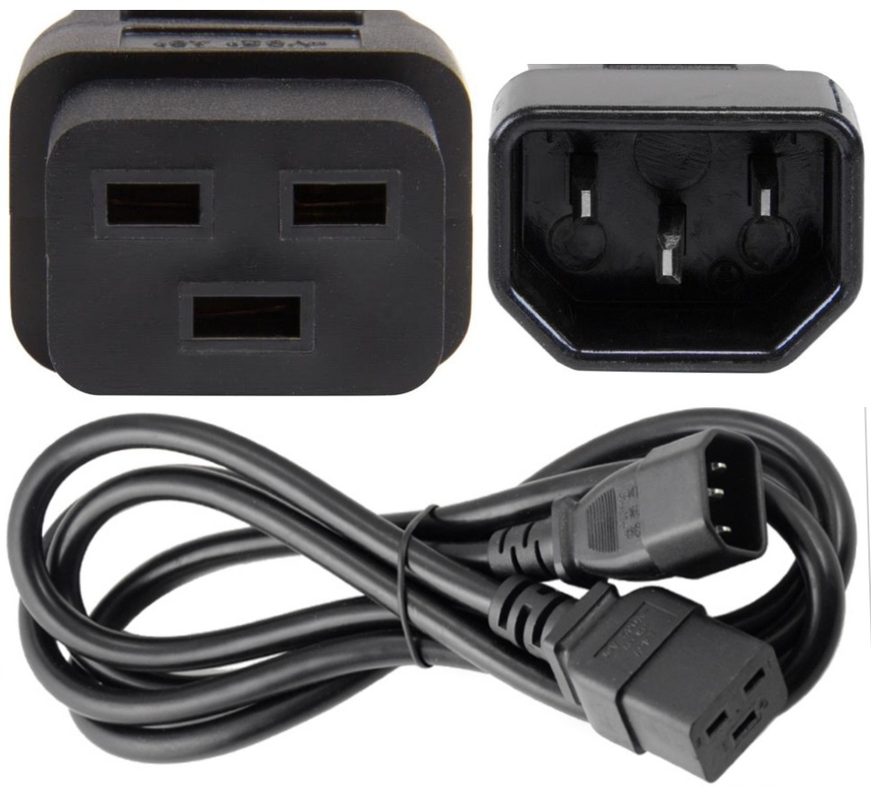 Lot5pk/pcs 6ft C19~C14/Kettle Male Server Power Adapter Cord/Cable 14awg 15A AC