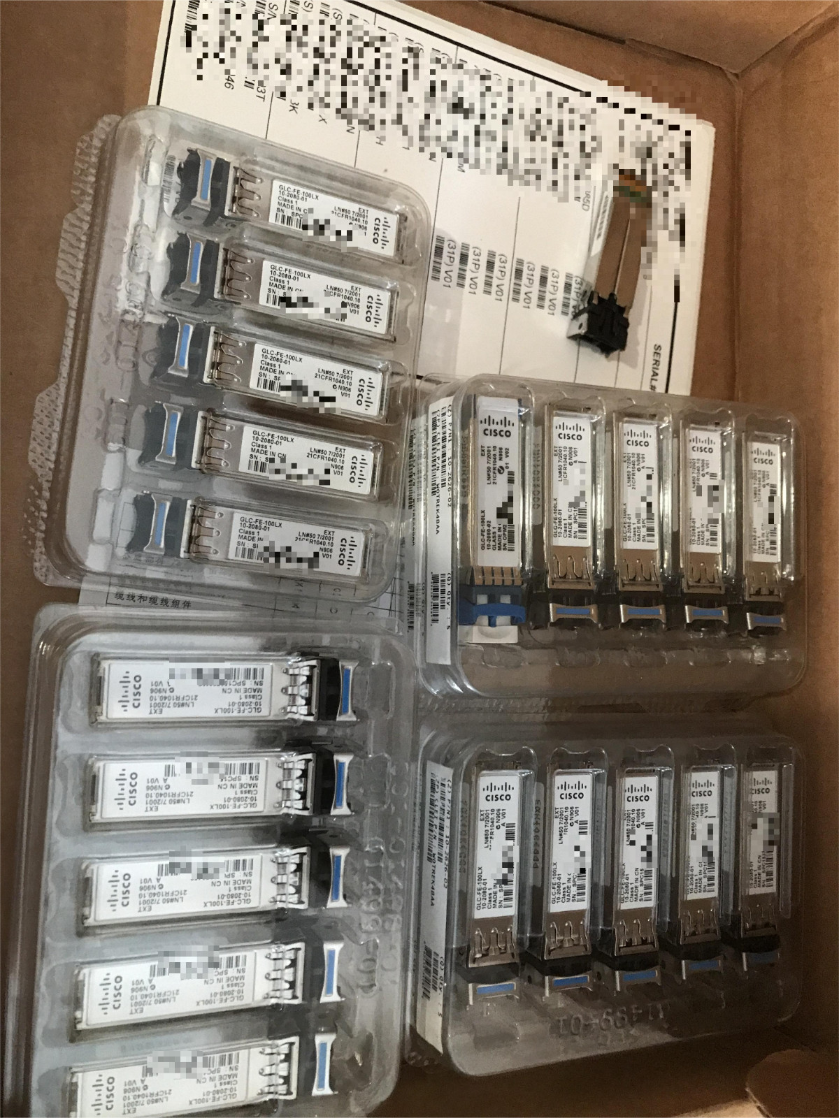 1pc of Cisco GLC-FE-100LX  10-2080-01 Transceiver Module New In Clamshell
