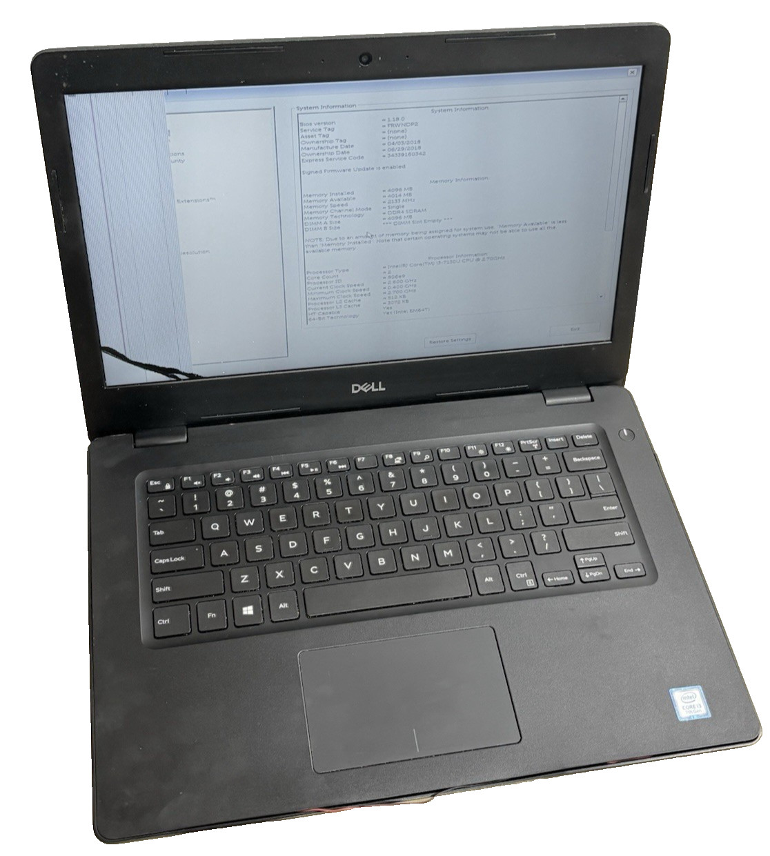 Dell Latitude 3490 1.60GHz Intel Core i5-7130U 4gb RAM Excellent Battery