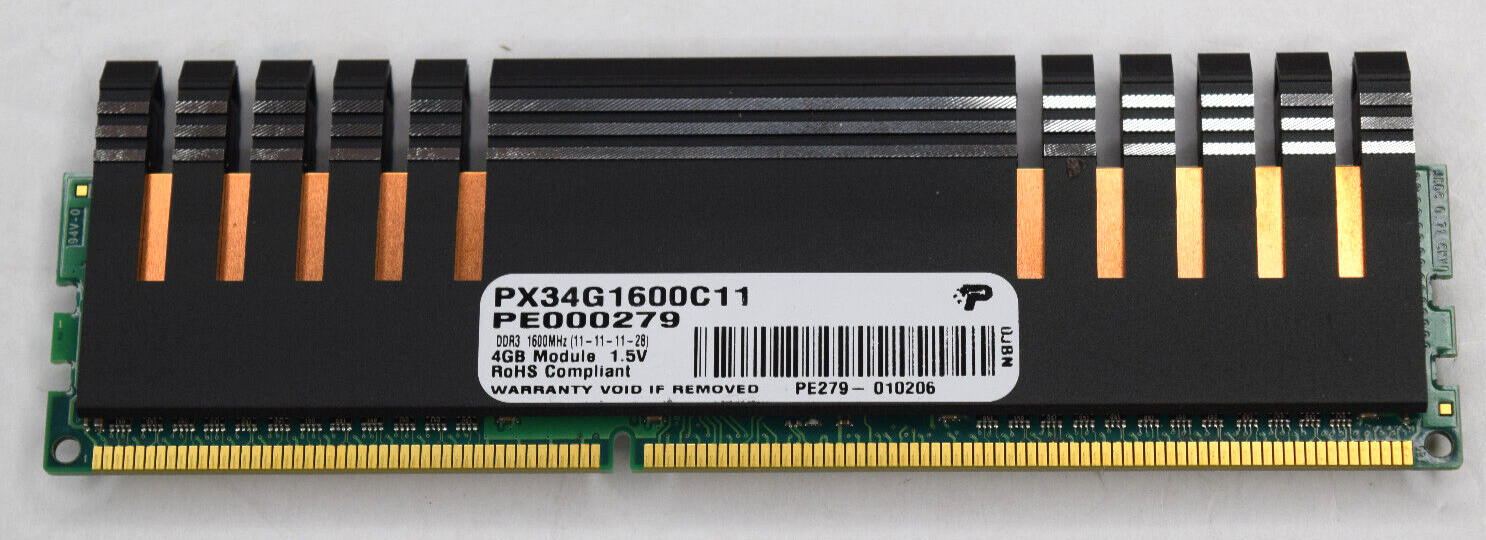 4GB PATRIOT VIPER EXTREME PX34G1600C11 DDR3 GAMING DESKTOP RAM