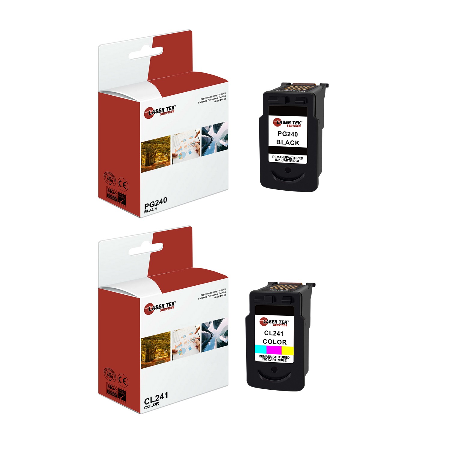 2Pk LTS PG240 CL241 Multicolored HY Compatible for Canon Pixma MG2120 MG2220 Ink