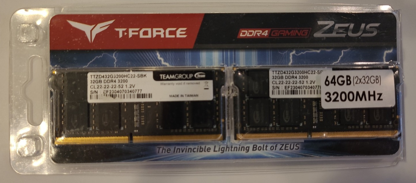 T-Force 64GB Kit (2 x 32GB) DDR4-3200 SODIMM Laptop / Notebook Memory
