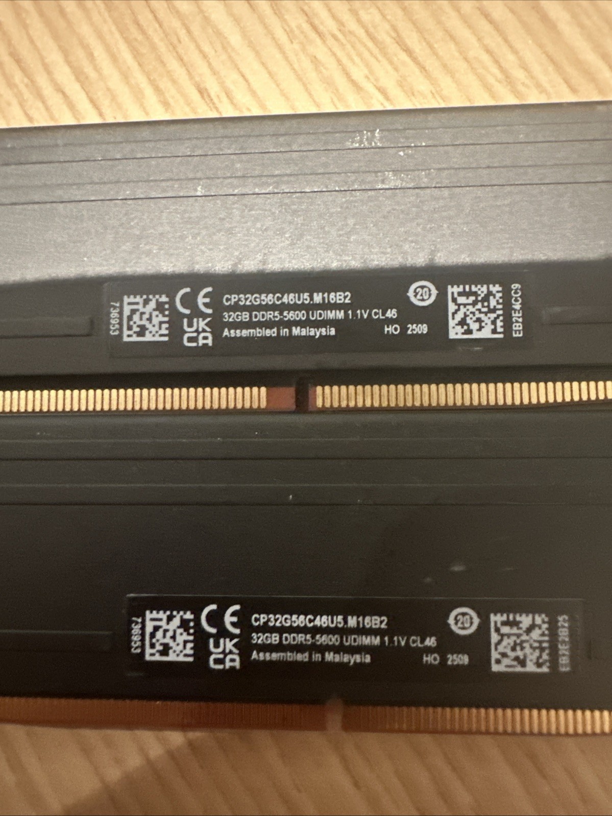 Crucial Pro 64GB DDR5 RAM Kit (2x32GB) 5600MHz Desktop Memory CP32G56C46U5