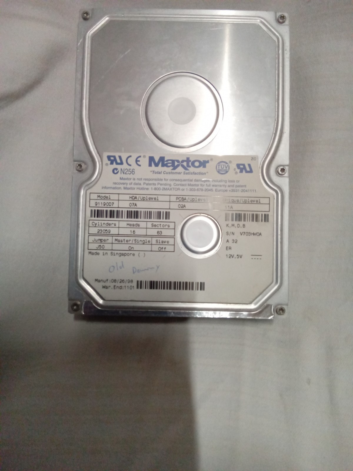 Maxtor Diamondmax 3400 3.5-inch 12GB IDE HDD