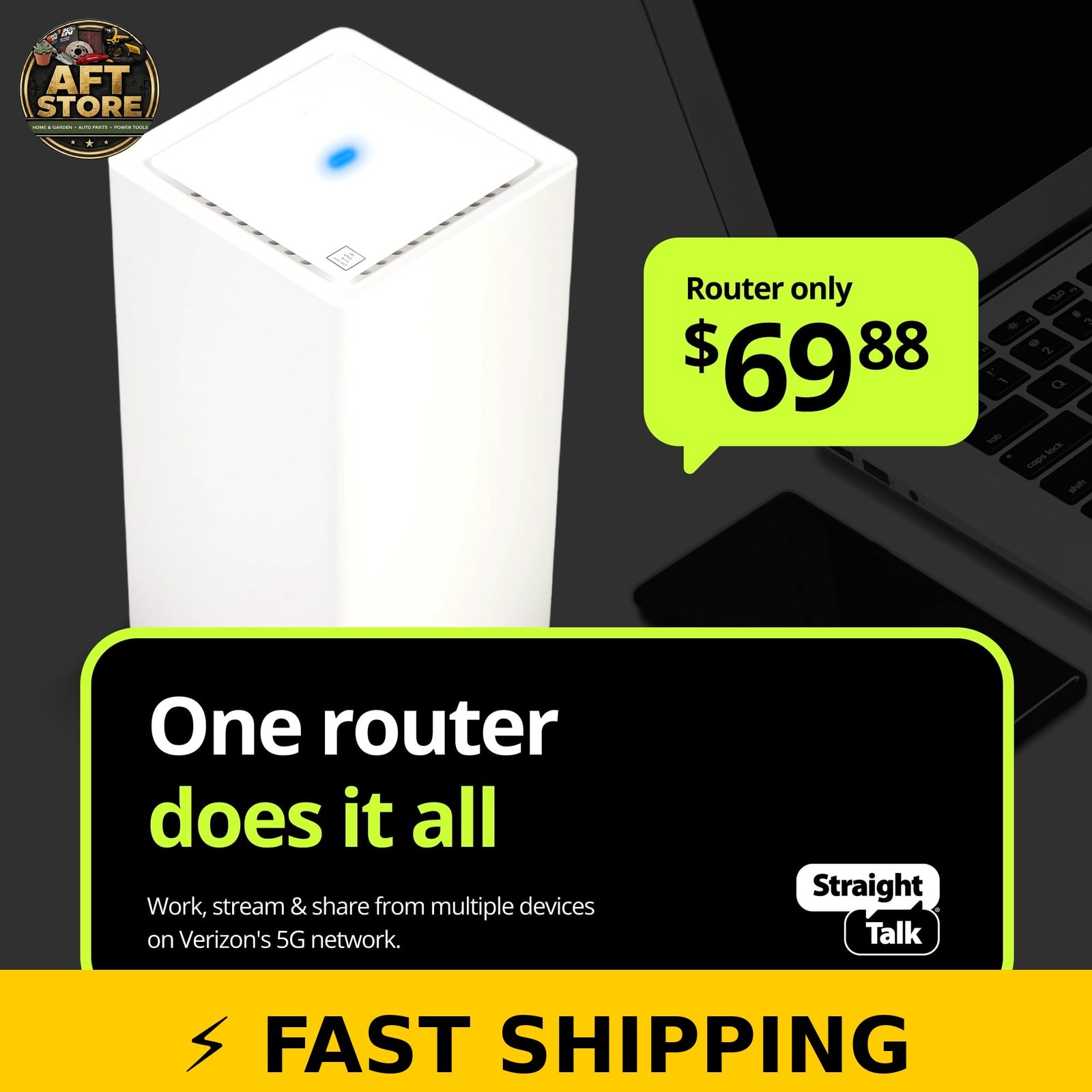 Straight Talk Home Internet Router 5G-LTE White