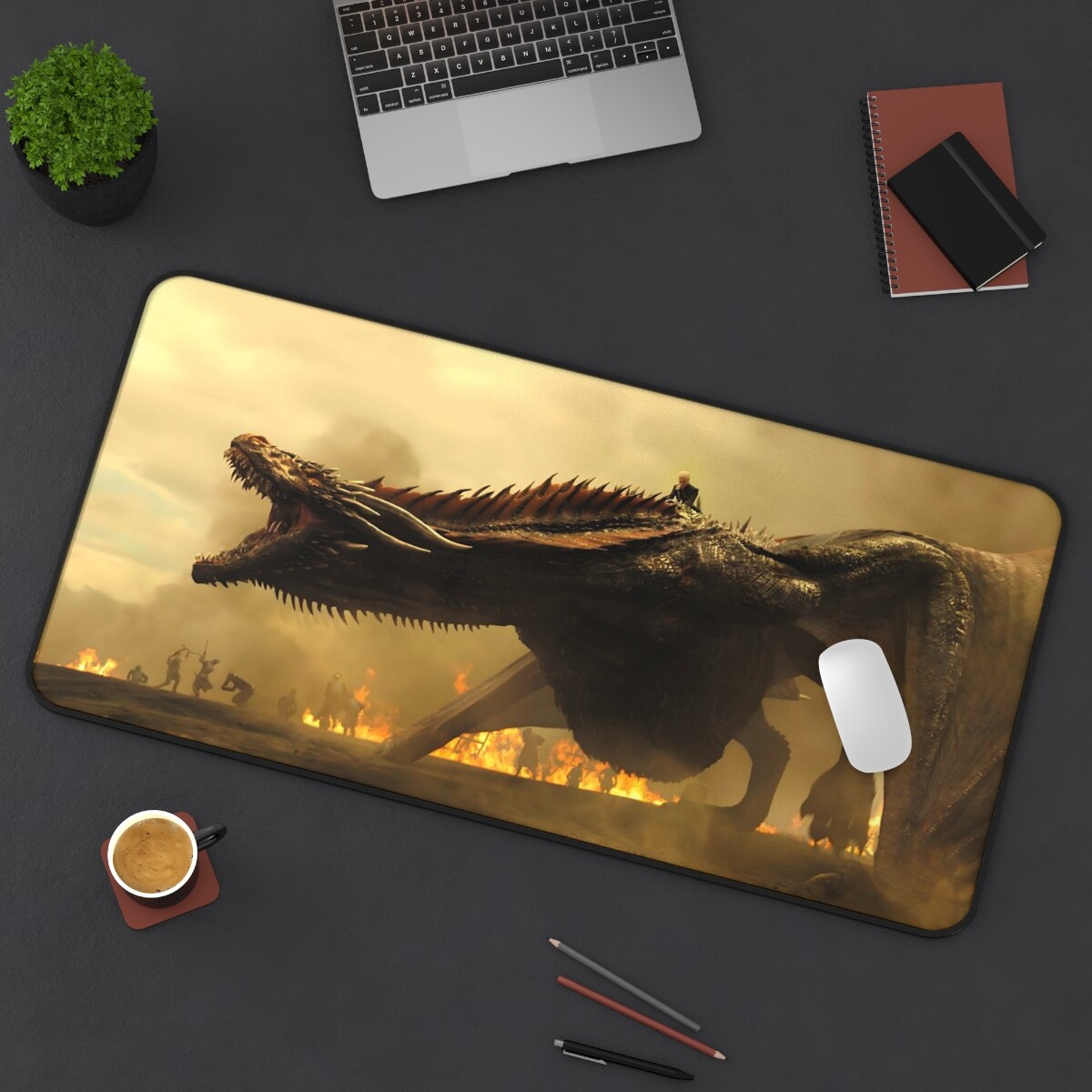 Desk Mat&Mouse Pad:Daenerys,Dragon,Game of Thrones,GOT