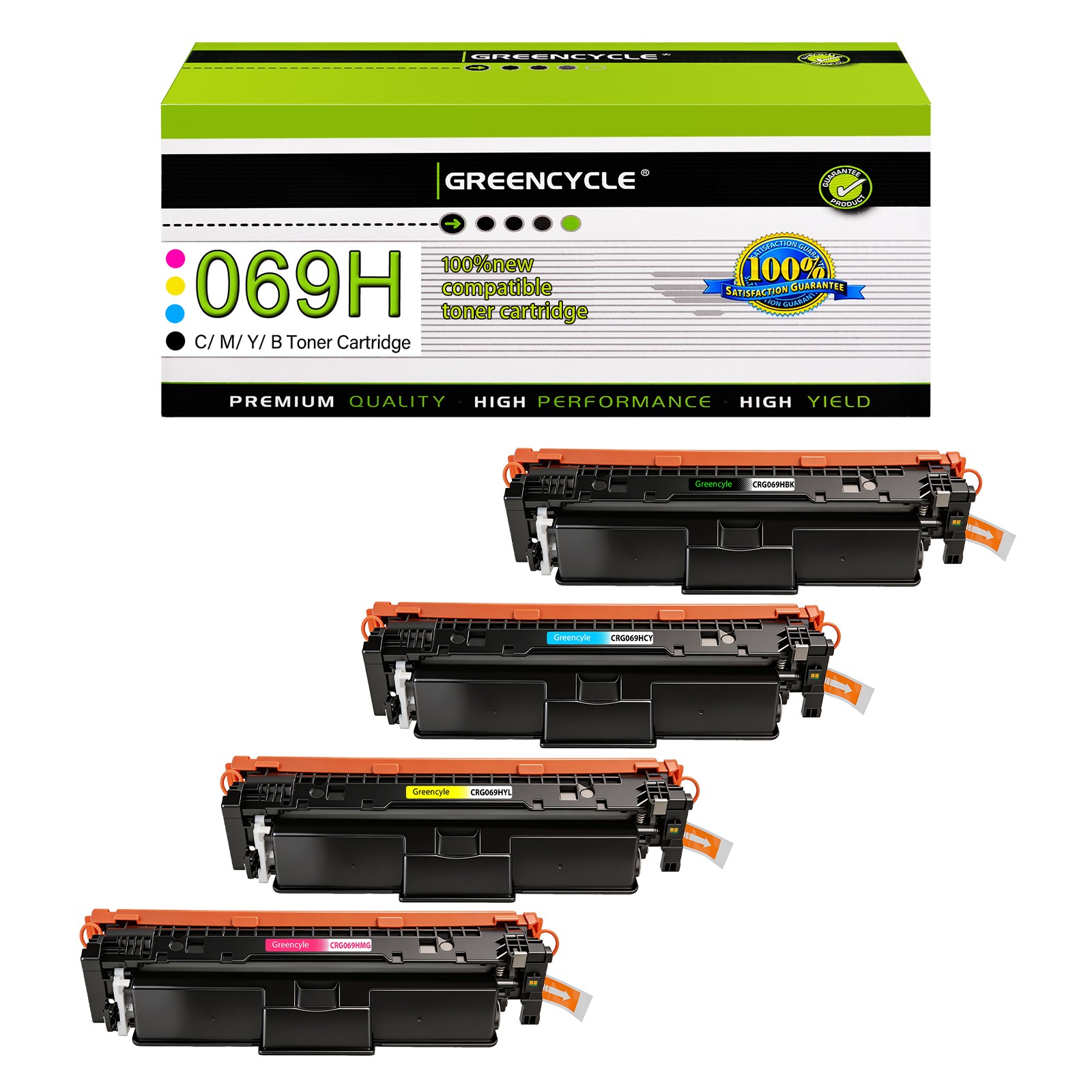 4PK CRG069H Color  High Yield Compatible Toner Cartridge for Canon MF750C LBP670