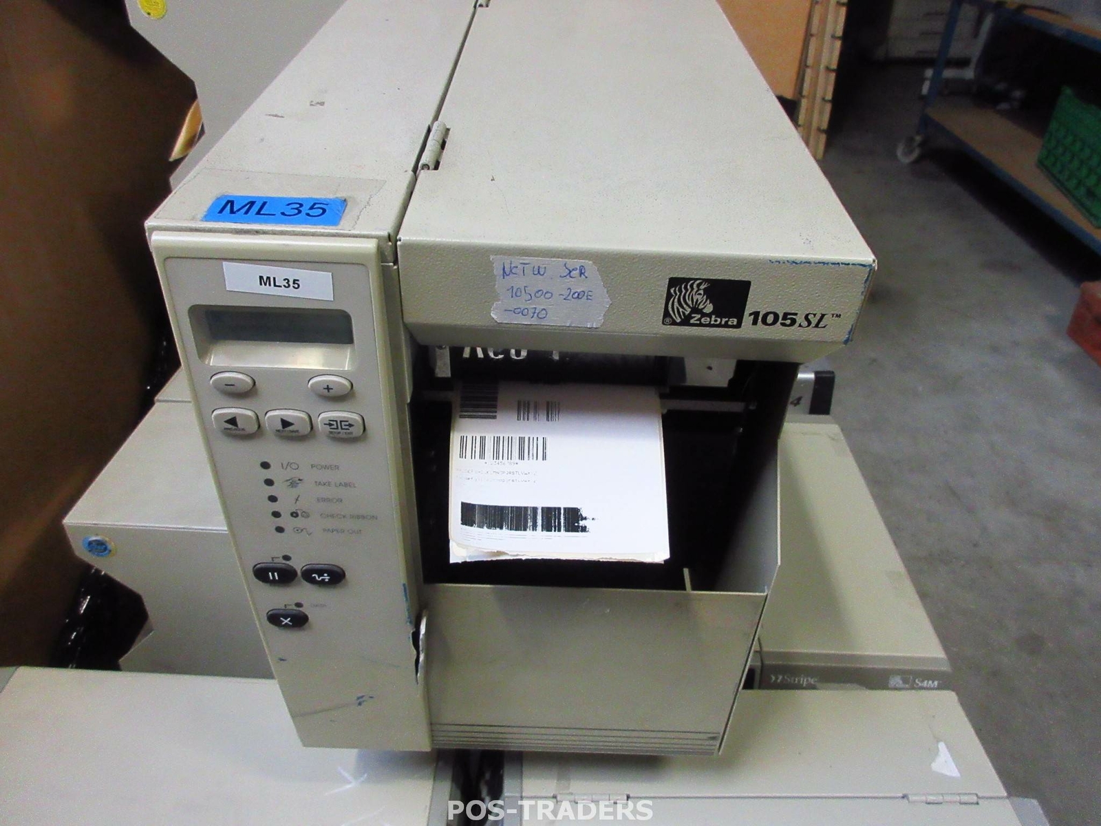 Zebra 105SL 10500-200E-0070 DT/TT LAN Barcode Label Printer - BATH PRINTS