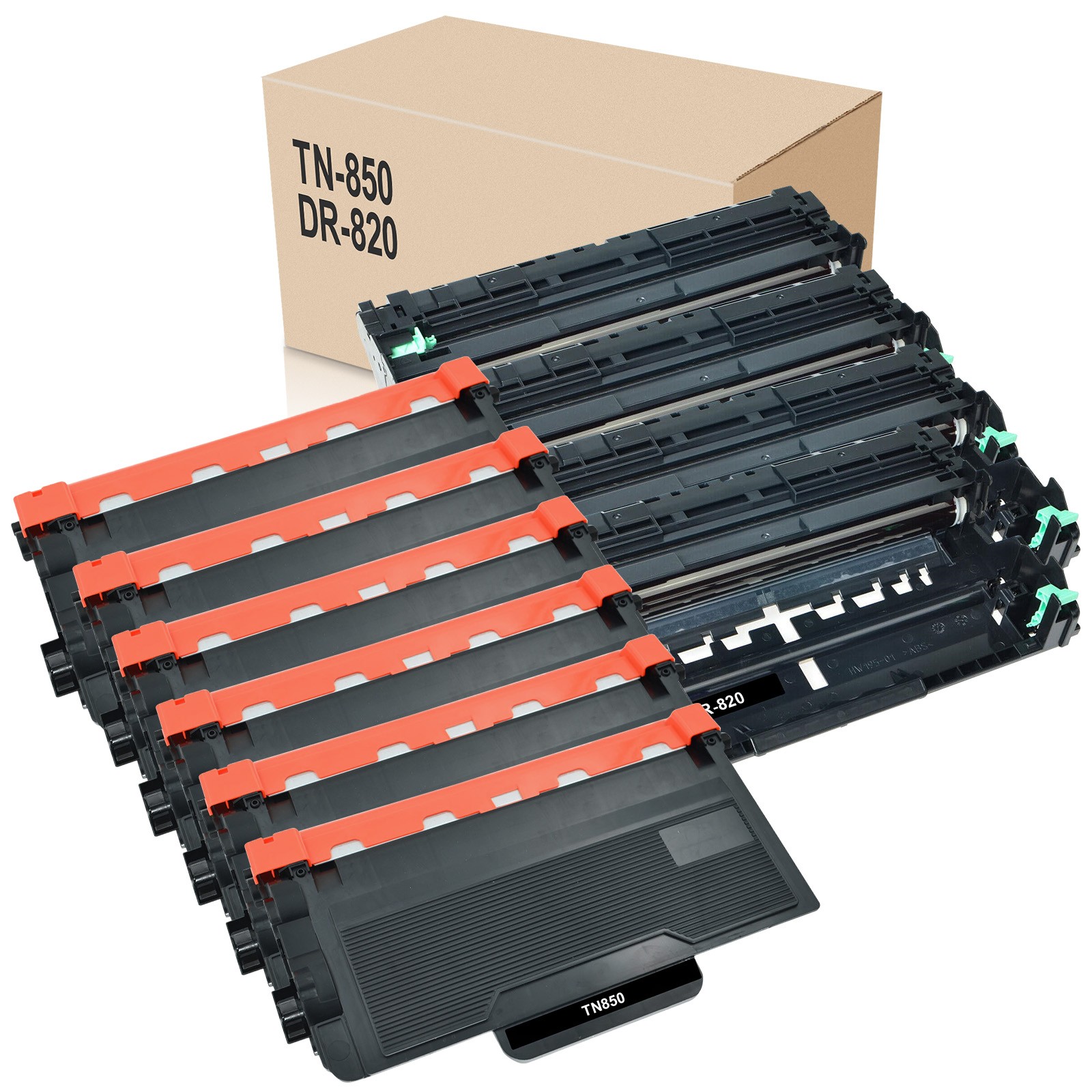 6×TN850 Toner+4×DR820 Drum Set Fit for Brother HL-L5000D L5100DN L5200DW L6250DW