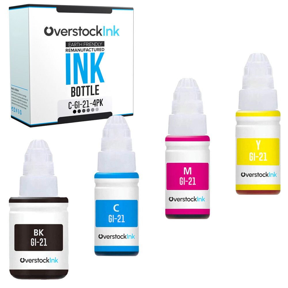 4-Pack Compatible OSI Canon GI-21 Ink Bottles for Canon PIXMA G1220 G2260 G3260