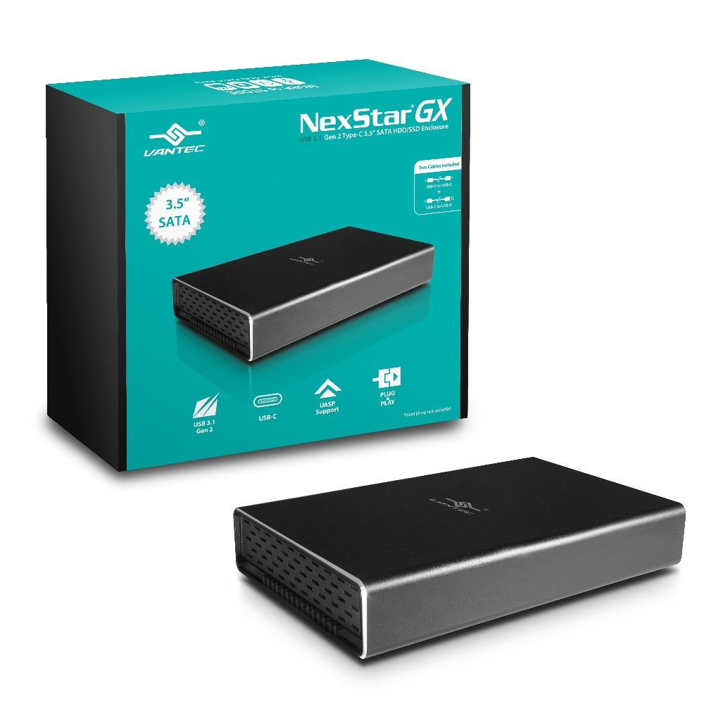 NST-371C31-BK USB 3.1 GEN 2 Type-C 3.5 in. SATA HDD and SSD Enclosure