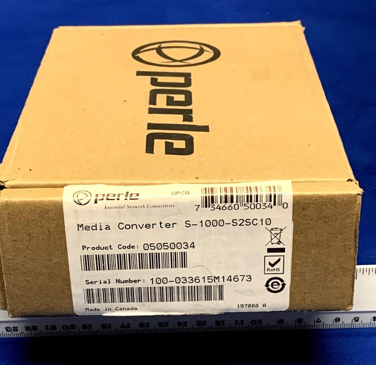 PERLE SYSTEMS 05050034 S-1000-S2Sc10 Media Converter-Working - 