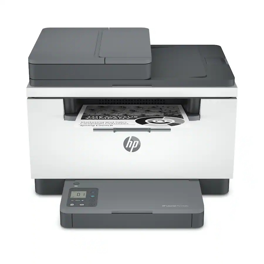 HP - LaserJet M234sdw Wireless AI-Enabled Black-and-White Laser Printer - White