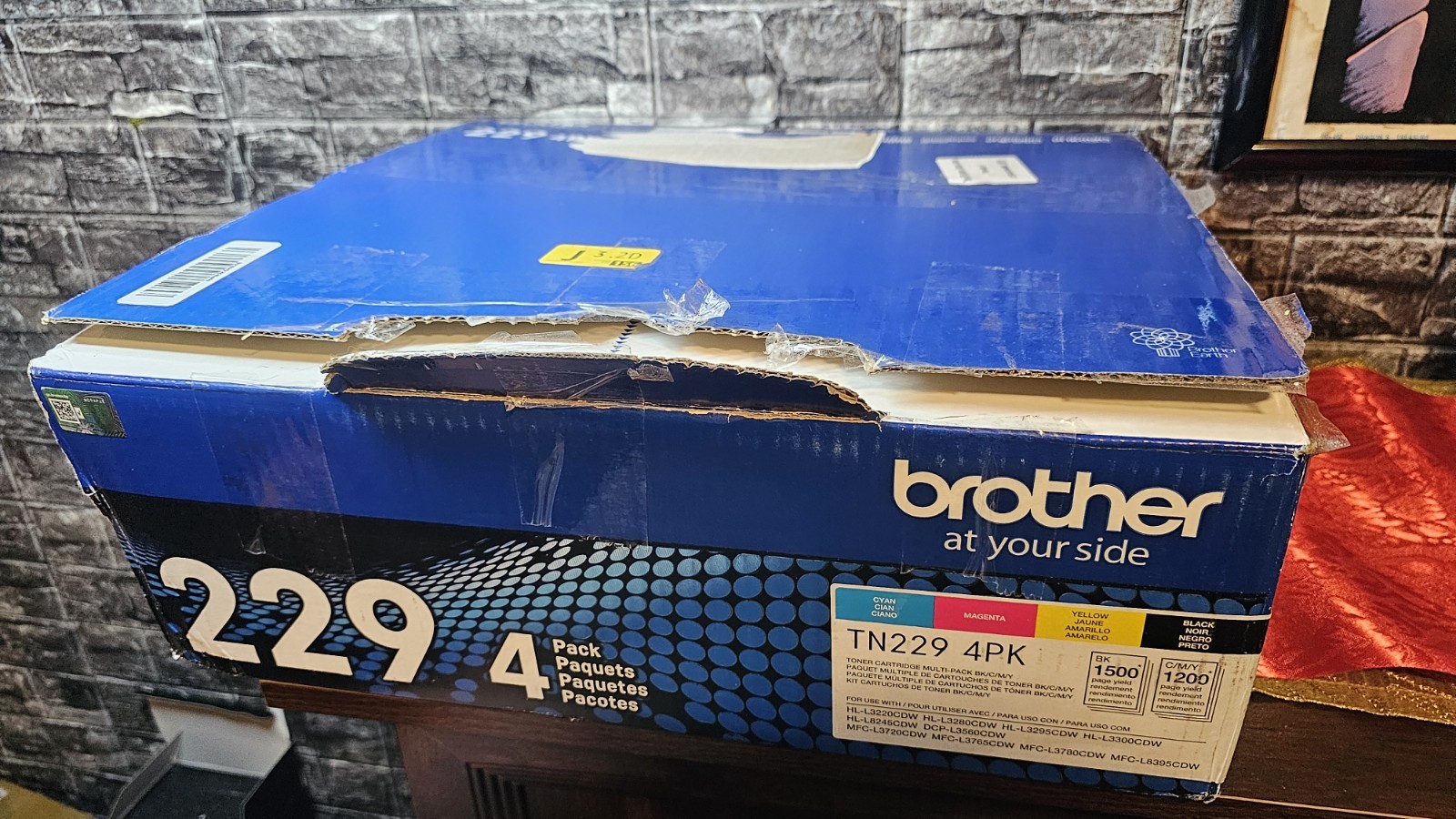 Genuine Brother TN229 4PK CMYK Toner Cartridge Set New Sealed Open Box OEM