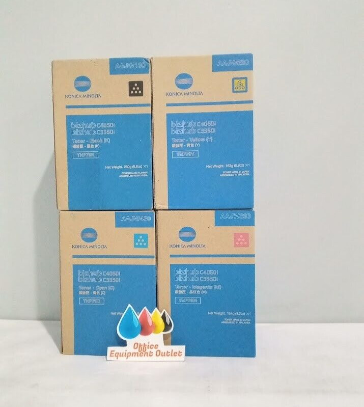 Konica Minolta TNP79 Complete Toner Set Yellow Magenta Cyan Black