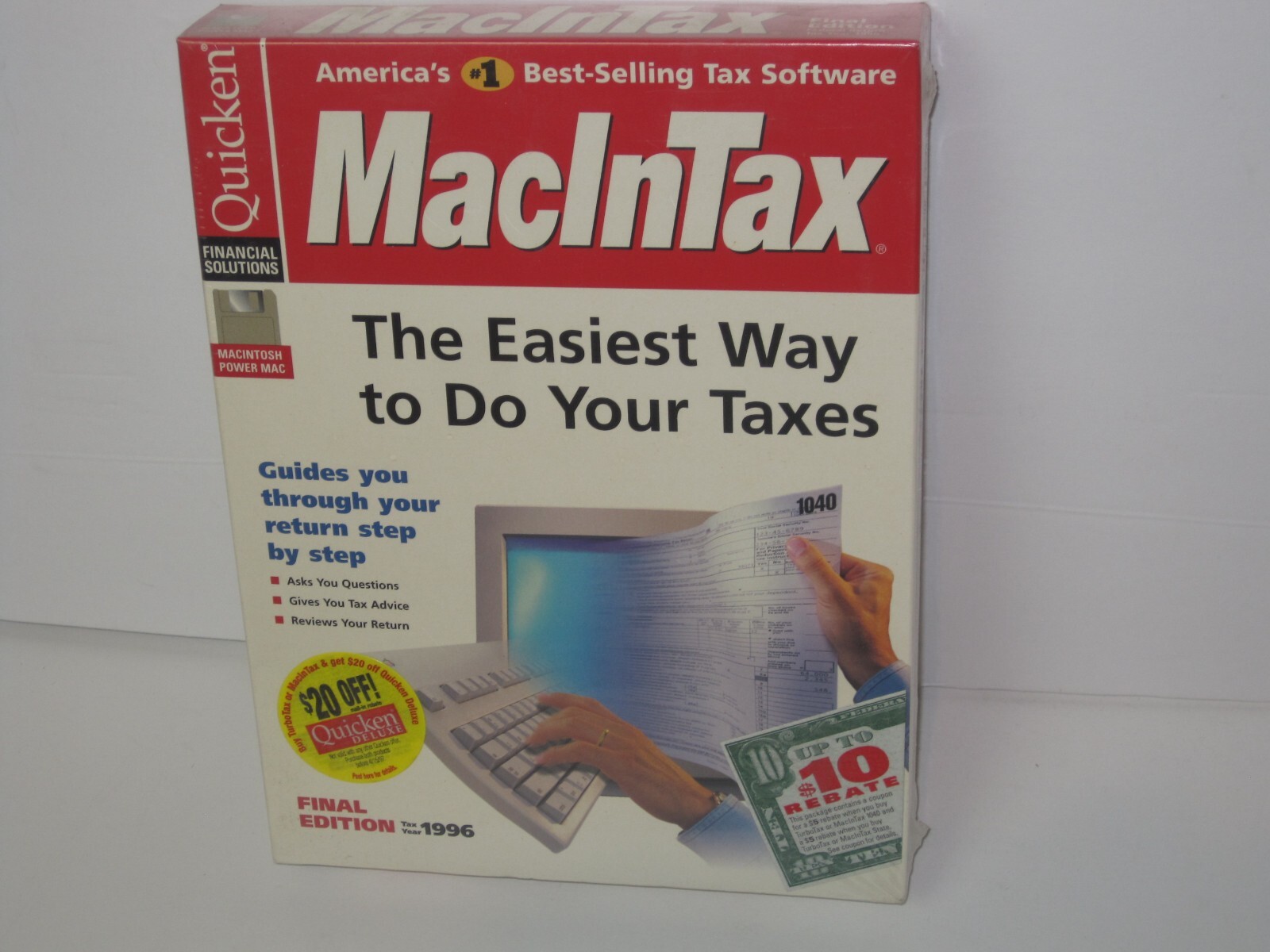 Vintage Apple Macintosh  Software MacInTax  1996  Sealed Unopened