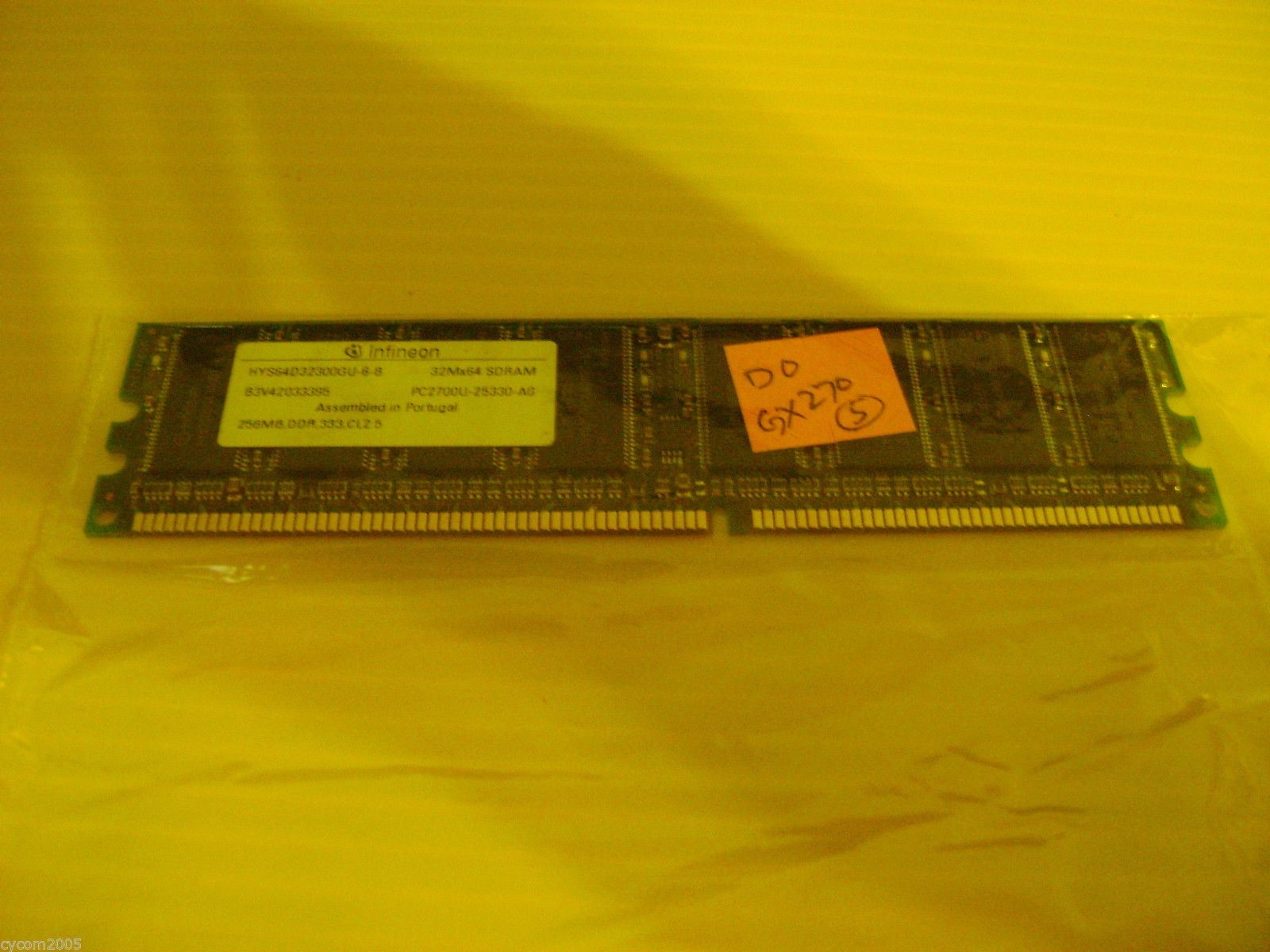 Infineon HYS64D32300GU-6-B DIMM 256MB PC2700CL2-5 32MX8 from Dell OptiPlex GX270