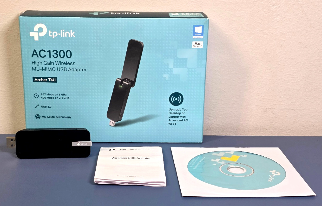 TP-Link Archer T4U AC1300 USB 3.0 WiFi Adapter Dual Band MU-MIMO V3.6