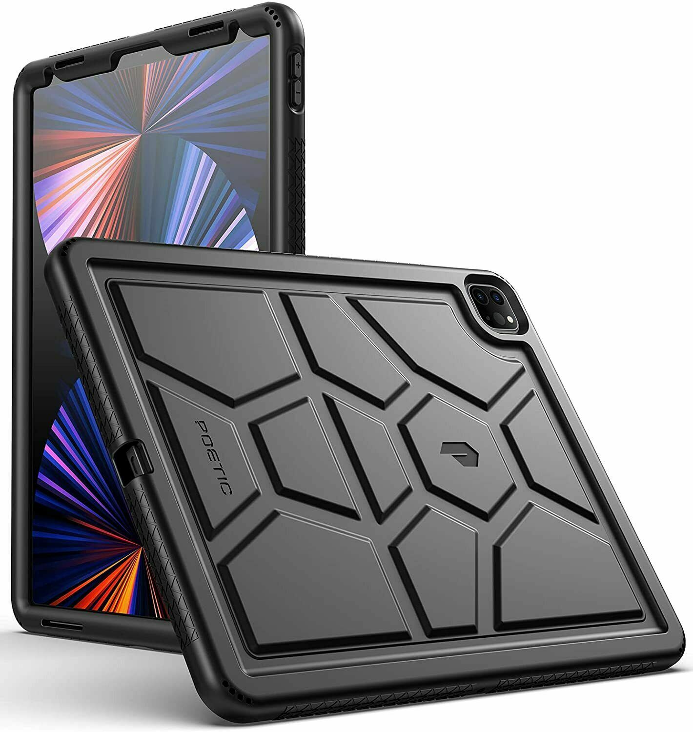 Poetic TurtleSkin Heavy Duty Case for iPad Pro 12.9 2021 Kids Friendly Silicone