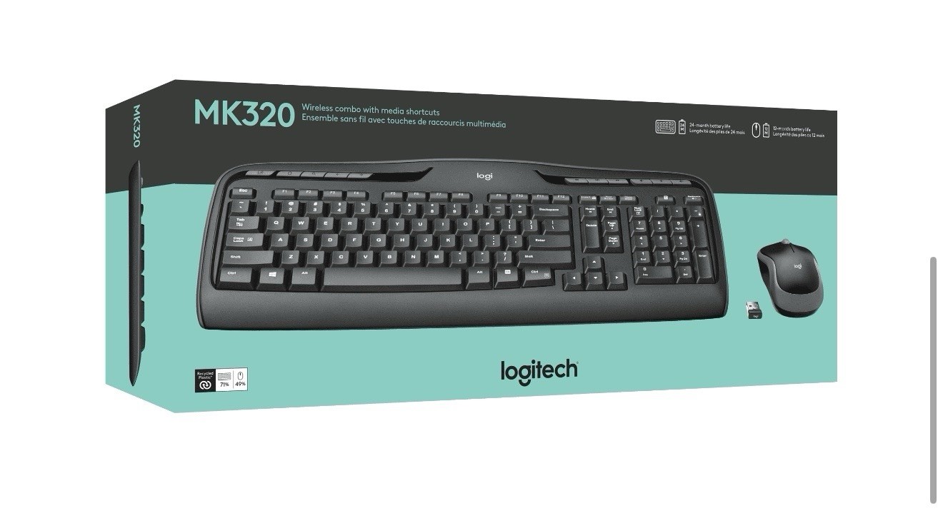 New Sealed Unused Logitech MK320 Wireless Keyboard and Mouse Combo