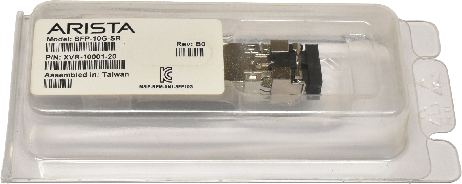 Arista Genuine GBIC SFP-10G-SR 10Gbps SFP+ 850nm 400m XVR-10001-20 Rev: B0 New