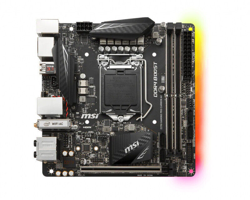 MSI Z370I GAMING PRO CARBON AC Motherboard Intel Z370 LGA 1151 DDR4 m.2 Mini-ITX