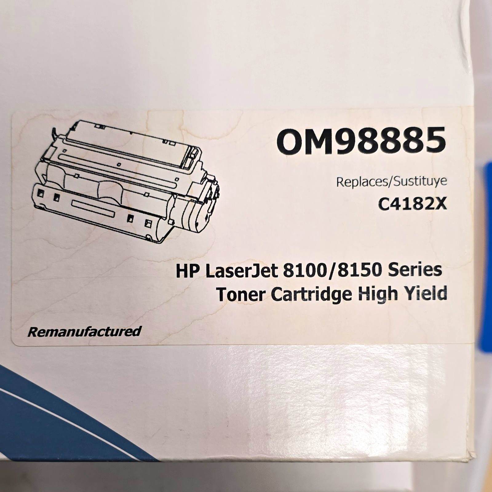 OfficeMax OM98885 Black Reman Laser Toner Cartridge C4182X for HP 8100/8150