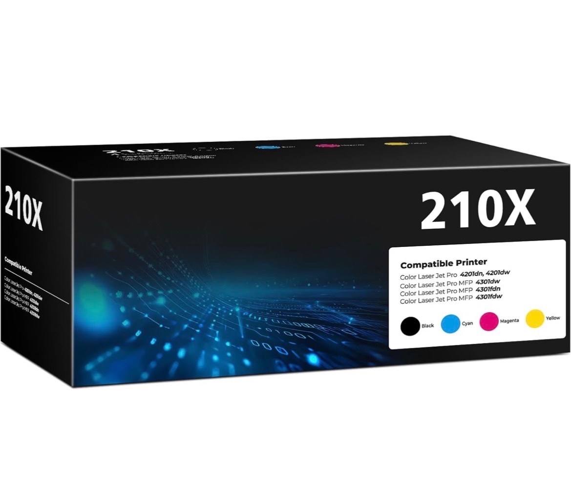 L 210X 4-Pack Toner Black Cyan Magenta Yellow for LaserJet Pro 4201 4301