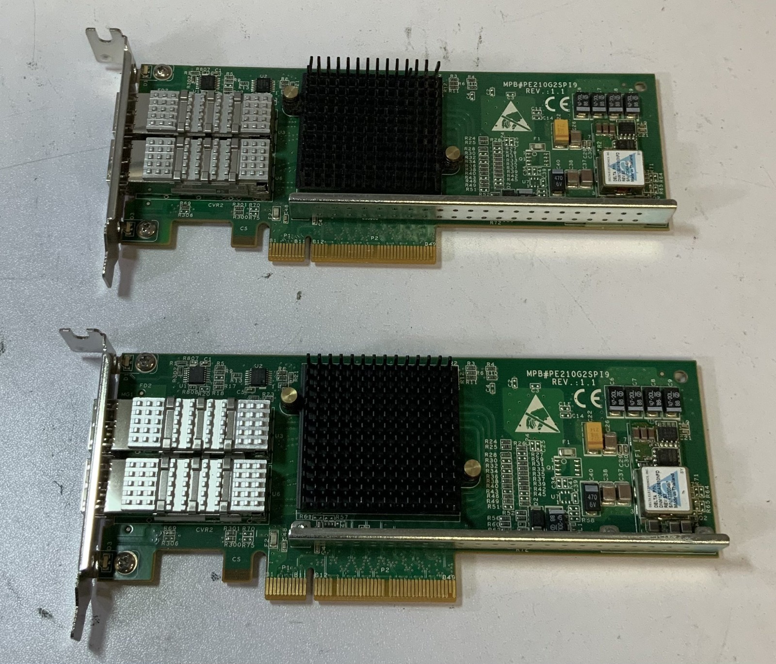 (Lot of 2) Silicom PE210G2SPI9-SR 2-Port 10GbE PCI-E Ethernet Adapter Card "Q7B"