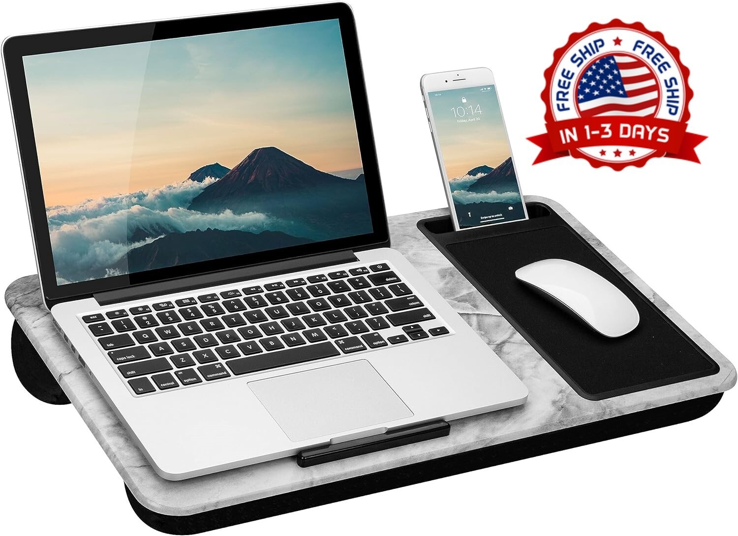 Mesita para laptop bandeja mesitas mesa para cama portatil comodo no se desliza