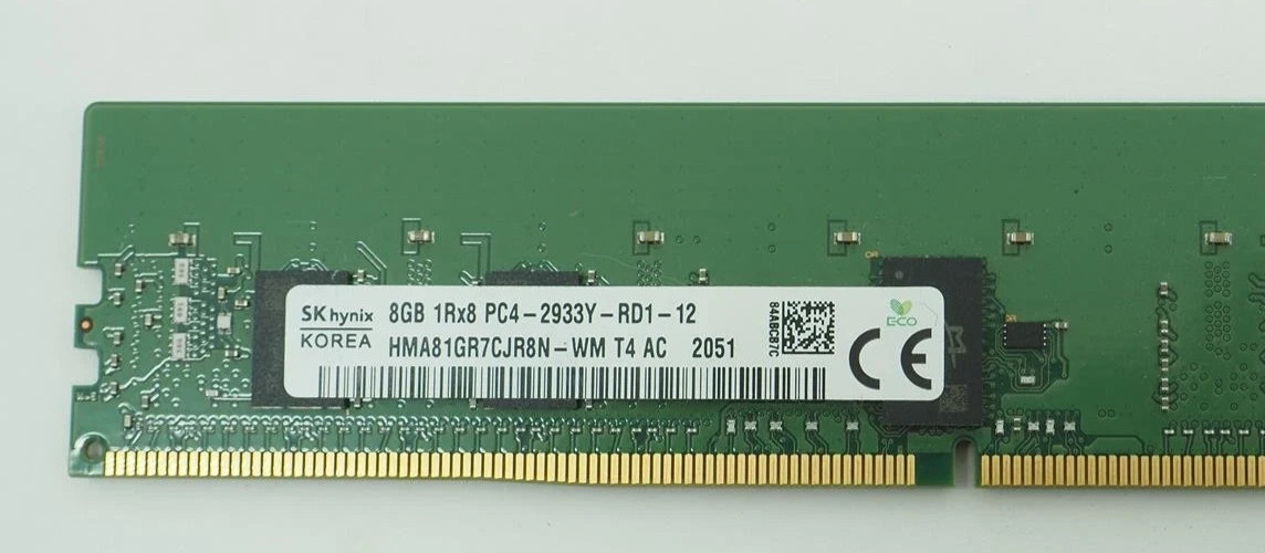 SK HYNIX 8GB PC4-2933Y Server Ram / ECC Memory - HMA81GR7CJR8N- WM T4 AC