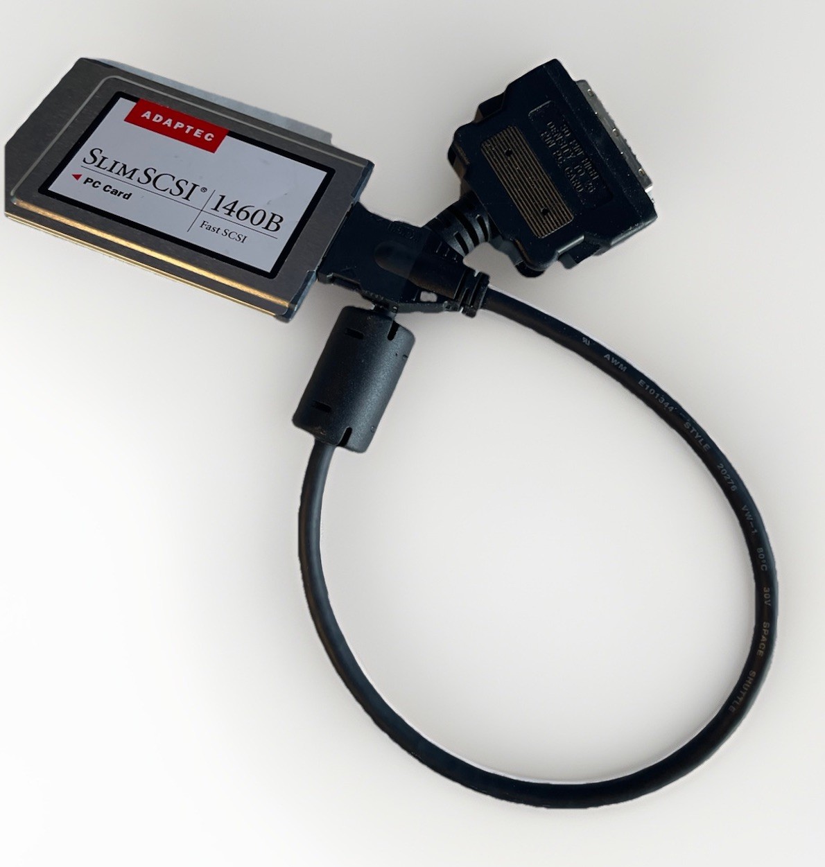 Adaptec SlimSCSI 1480A CardBus Ultra SCSI-2 Adapter PC Card + HD50 Cable