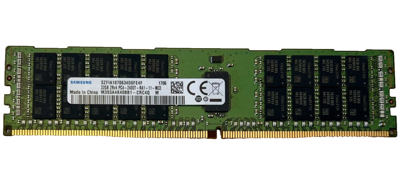 Samsung 32GB DDR4-2400 ECC REG RDIMM 2Rx4 PC4-19200 Server RAM M393A4K40BB1-CRC4Q