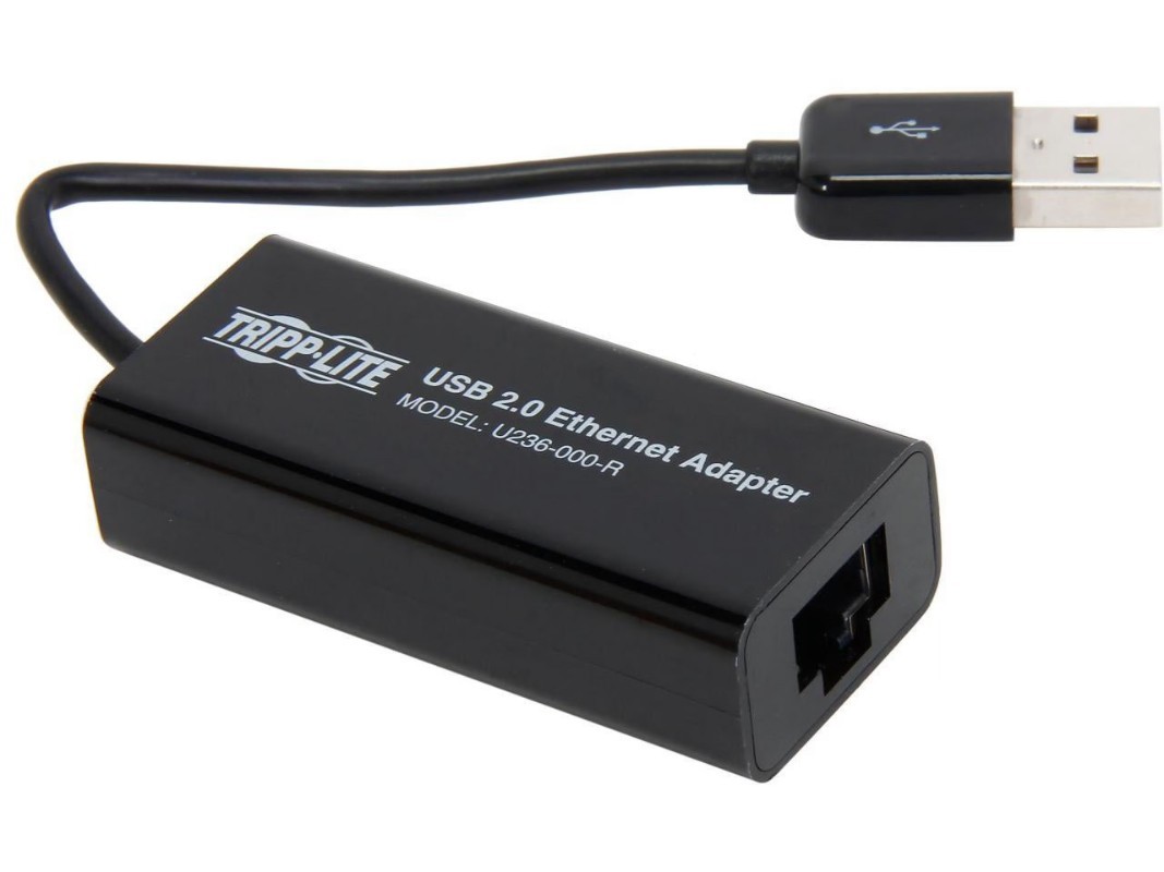 Tripp Lite U236-000-R USB 2.0 to 10/100 Ethernet Network Adapter RJ45 Black