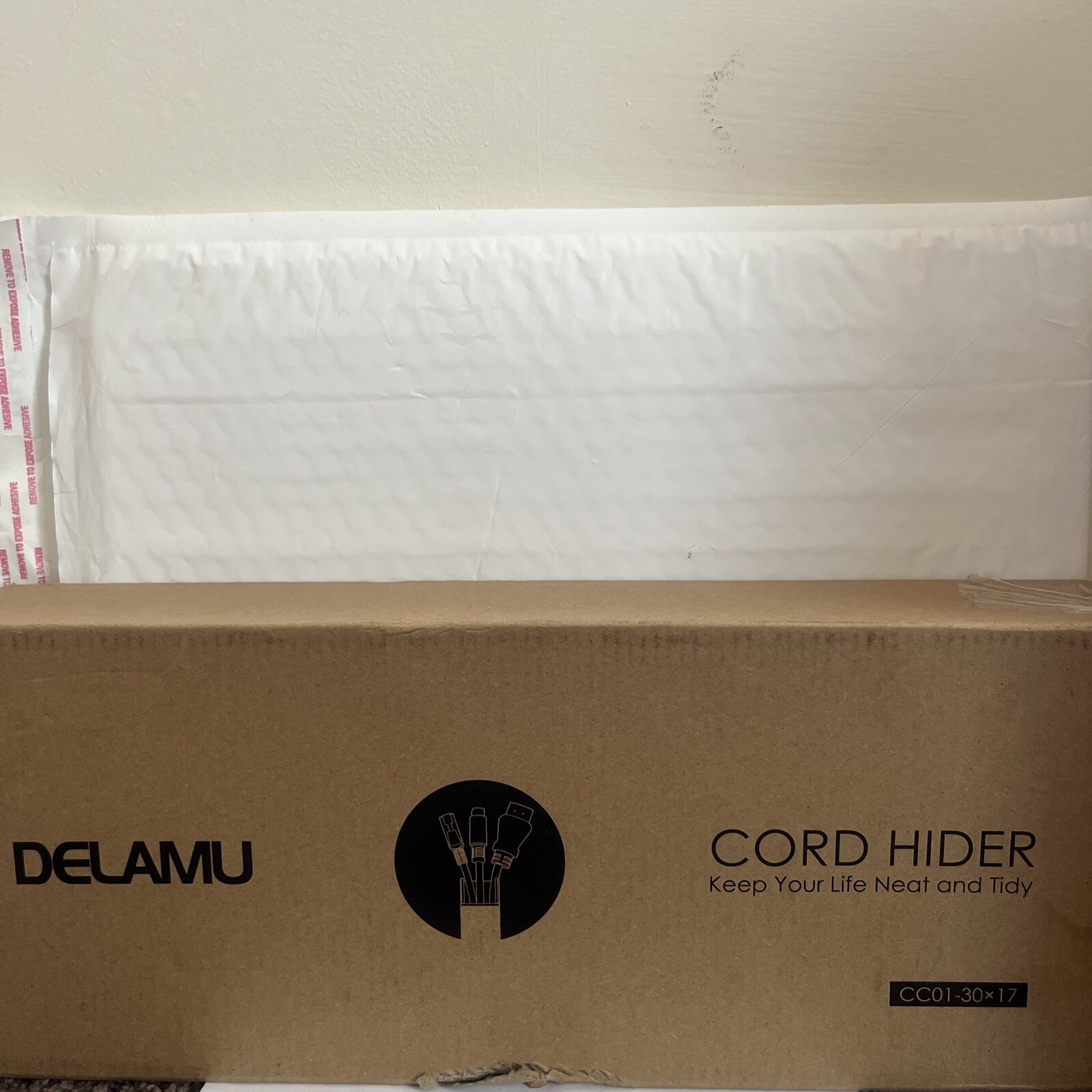 Delamu Cord Hider, 62.8in Cord Covers, Wire Clean Up Neat Room Home Lifestyle